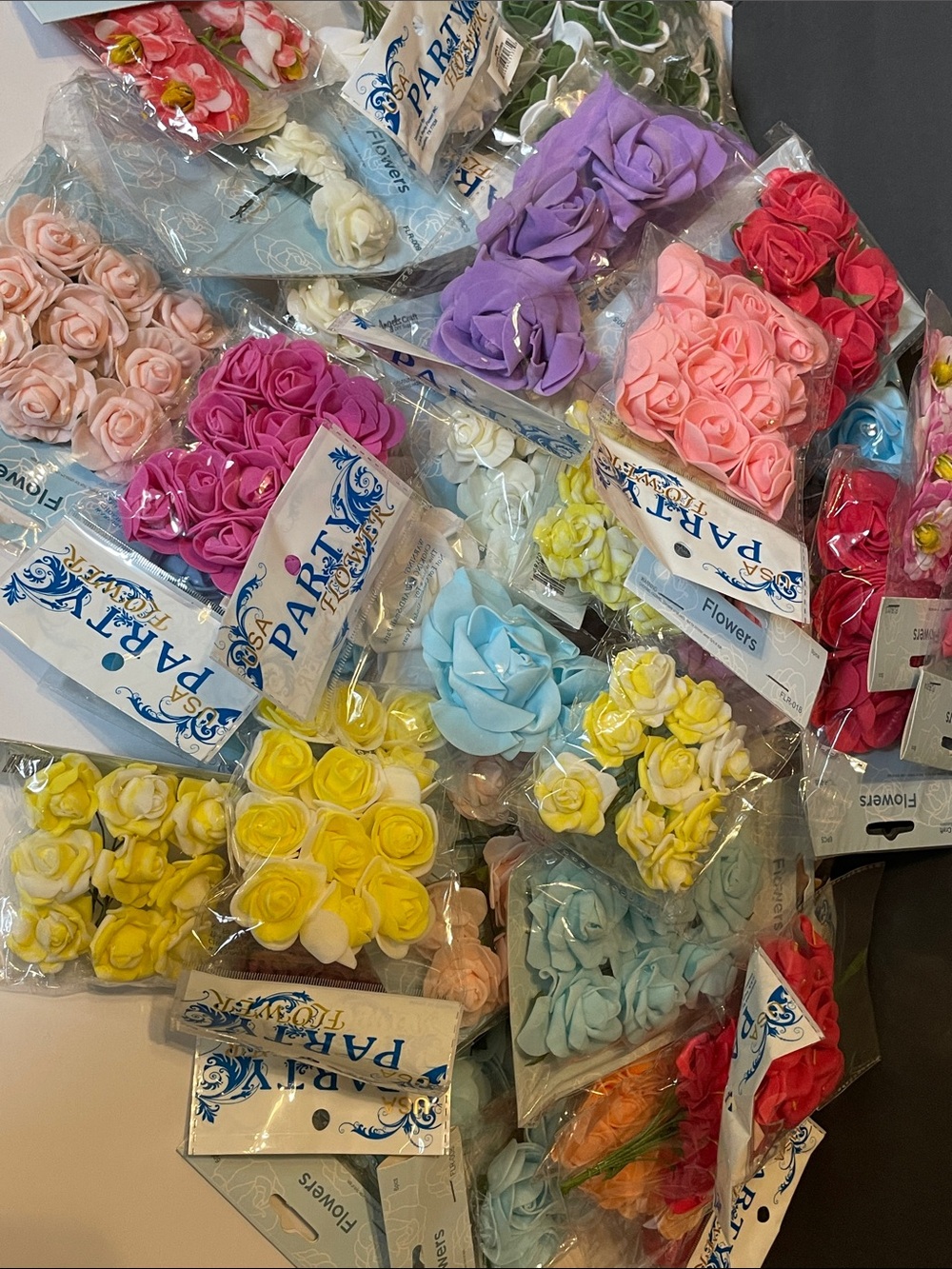 PVA Flowers. NWT about 50 packages.